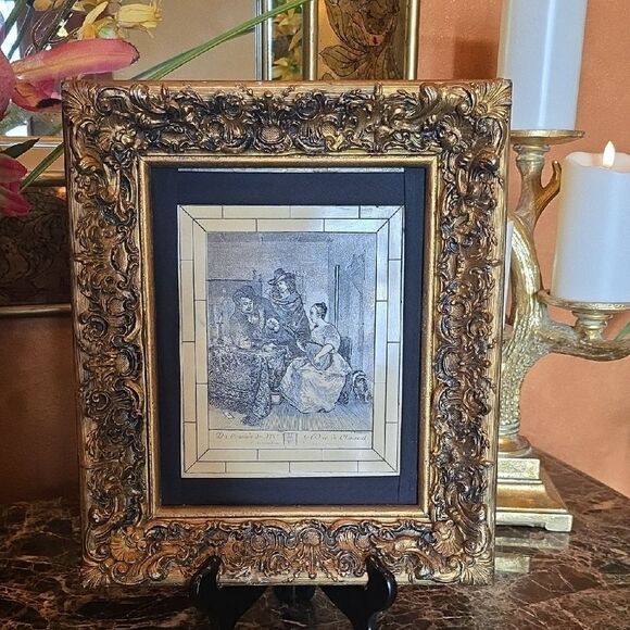 Vintage Engraving Framed Artwork " Du Cabinet De le Duc De Choiseul". - Picture 11 of 12